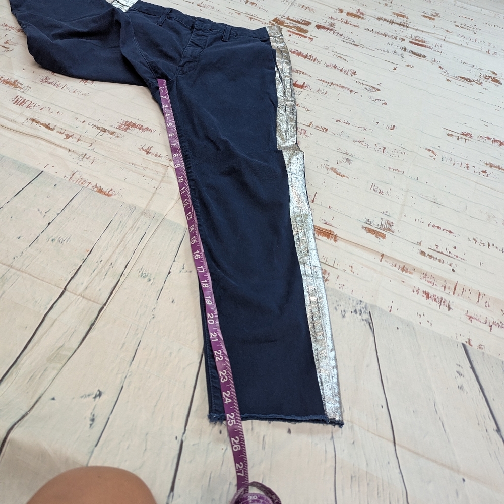 Mother The Shaker Prep Frey Pants With Silver Stripe - Picture 5 of 8